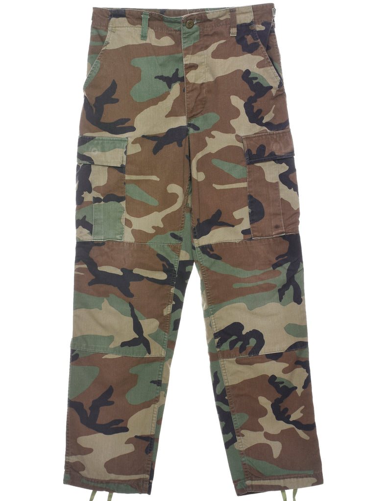 Camouflage Print Cargo Trousers - W29 L30