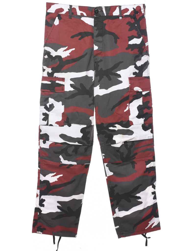 Camouflage Print Cargo Trousers - W34 L31