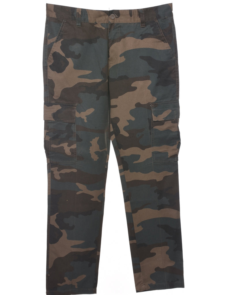 Camouflage Print Cargo Trousers - W32 L31