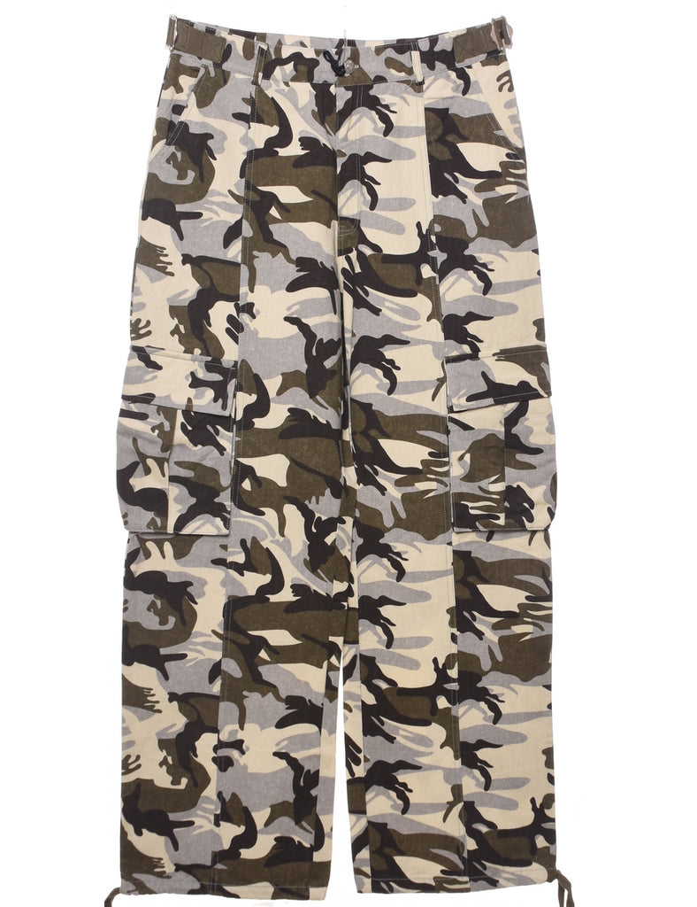 Camouflage Print Cargo Trousers - W32 L32