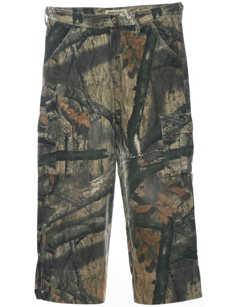 Camouflage Print Cargo Trousers - W34 L27