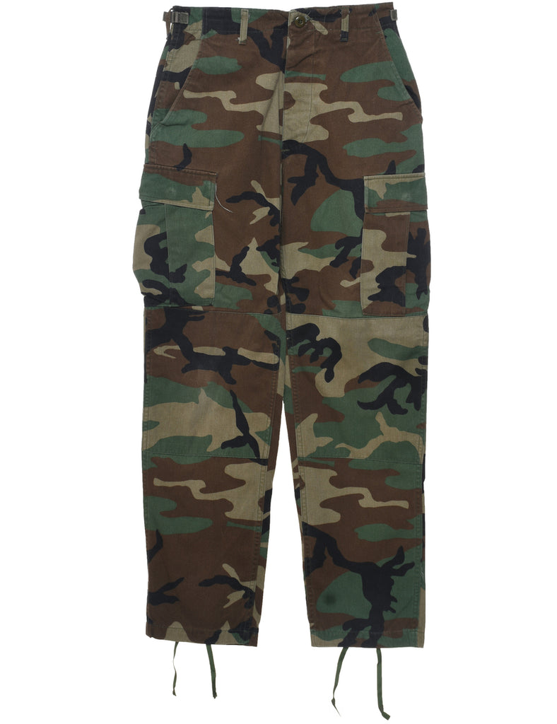 Camouflage Print Cargo Trousers - W29 L32