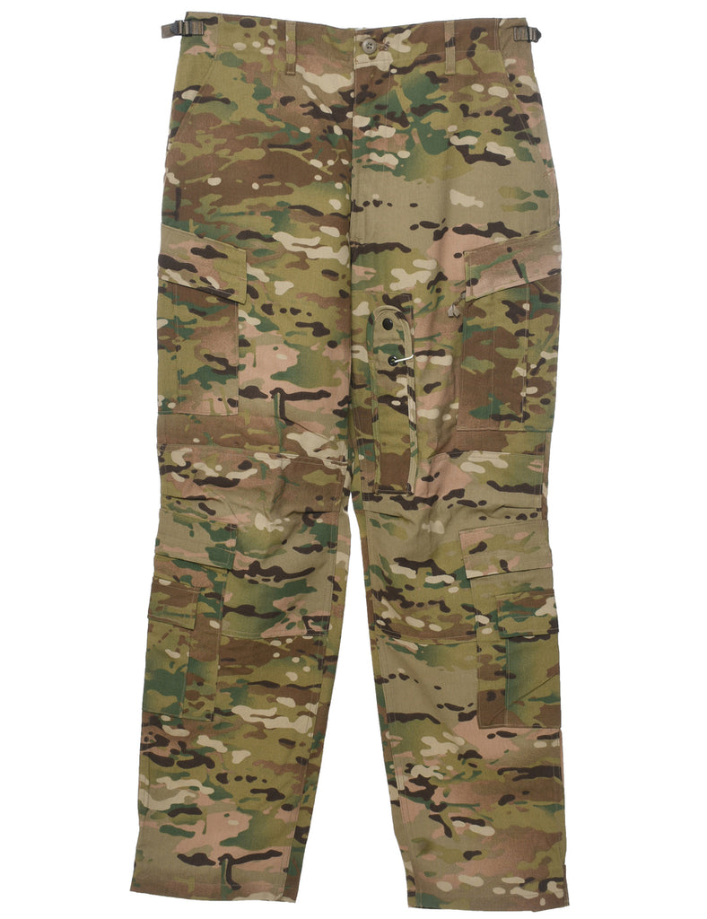 Camouflage Print Cargo Trousers - W36 L33
