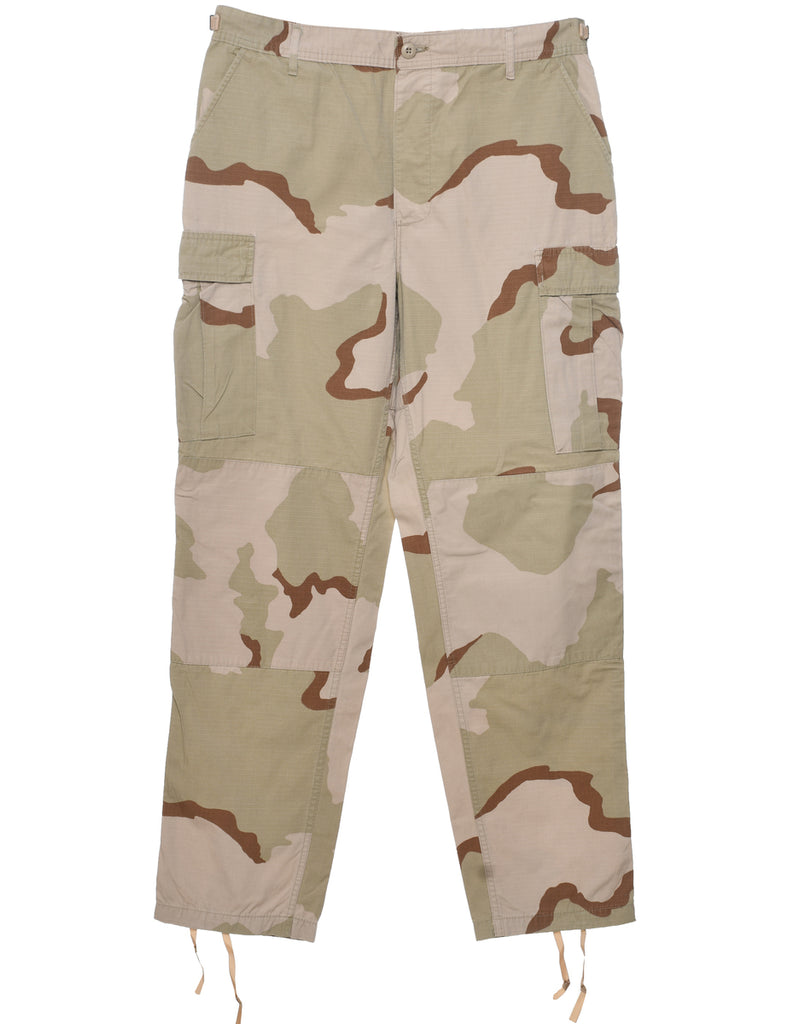 Camouflage Print Cargo Trousers - W37 L34