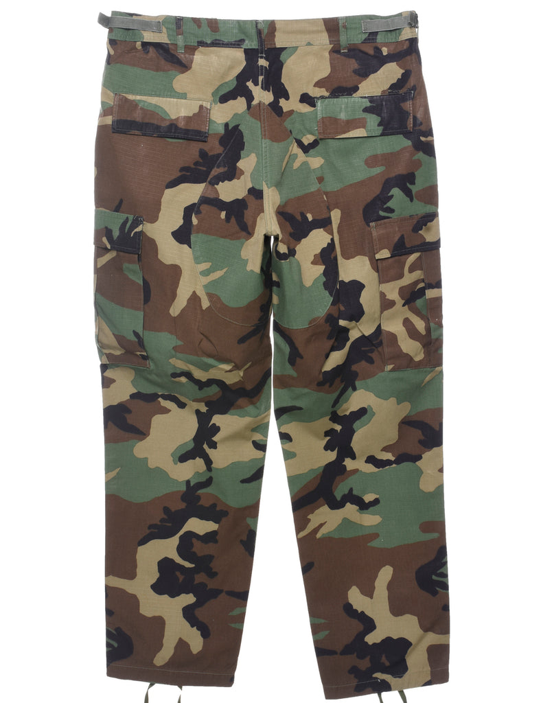 Camouflage Print Cargo Trousers - W38 L32