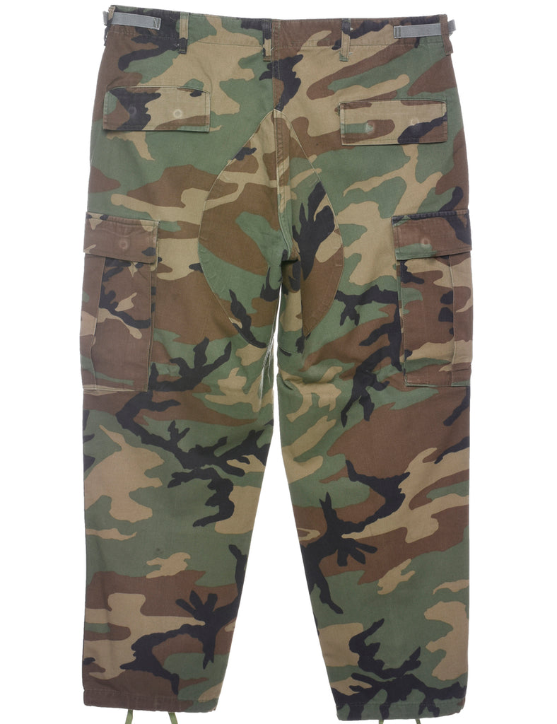 Camouflage Print Cargo Trousers - W38 L30
