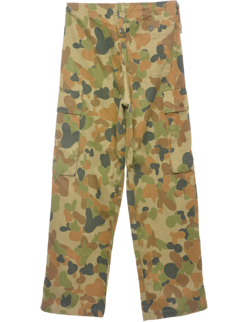 Camouflage Print Cargo Trousers - W27 L30