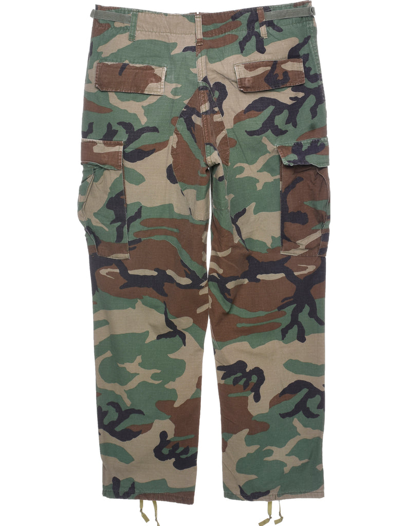 Camouflage Print Cargo Trousers - W33 L30