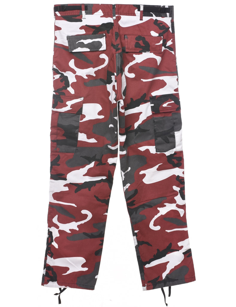 Camouflage Print Cargo Trousers - W34 L31