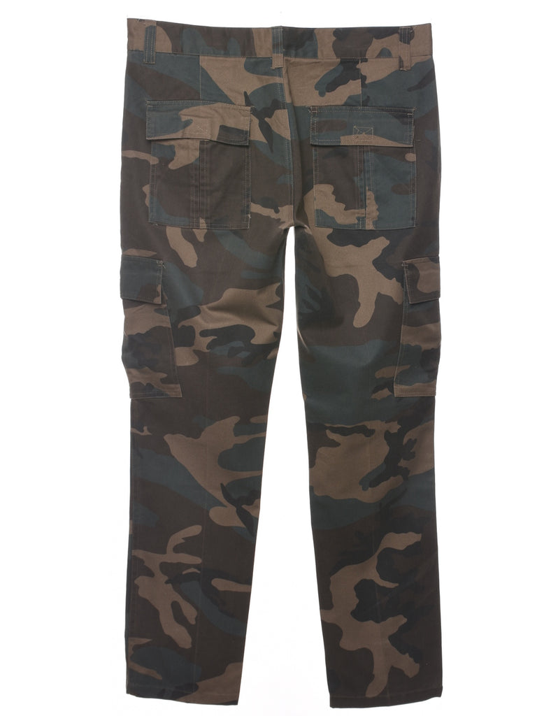 Camouflage Print Cargo Trousers - W32 L31