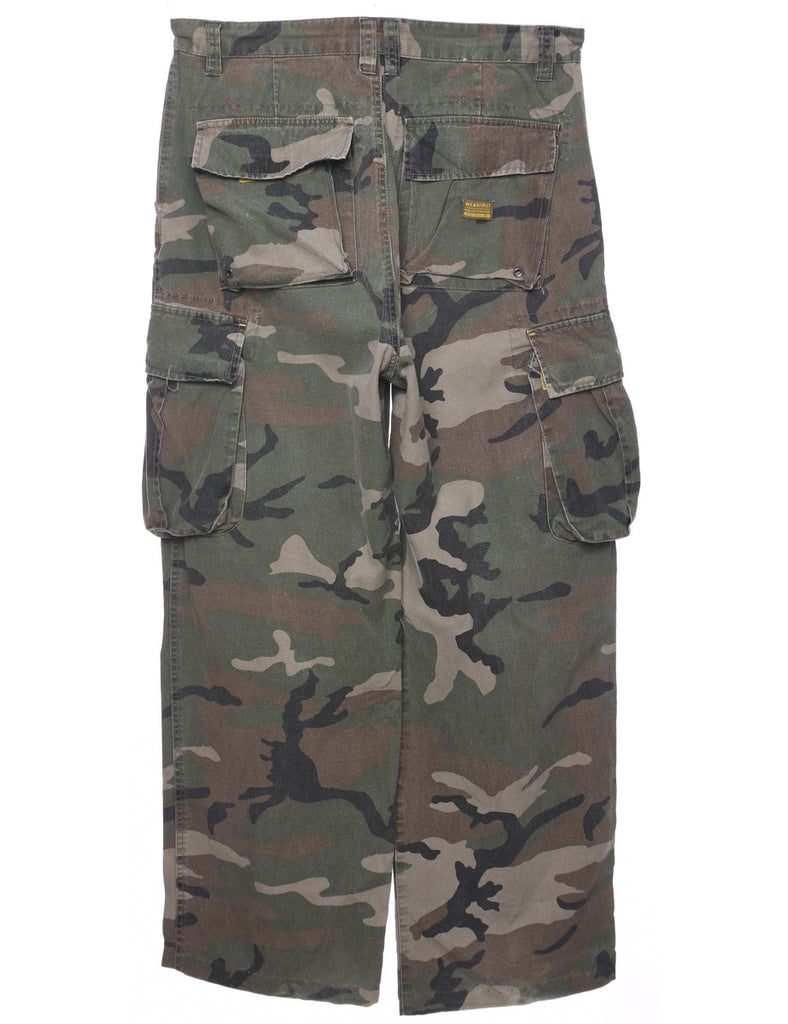 Camouflage Print Cargo Trousers - W34 L32