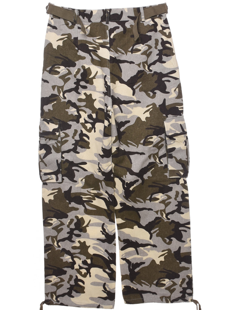 Camouflage Print Cargo Trousers - W32 L32