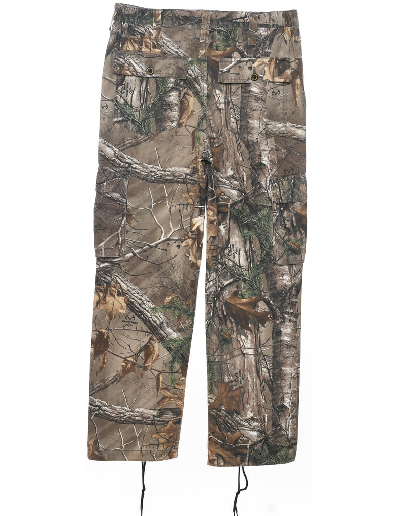 Camouflage Print Cargo Trousers - W32 L34