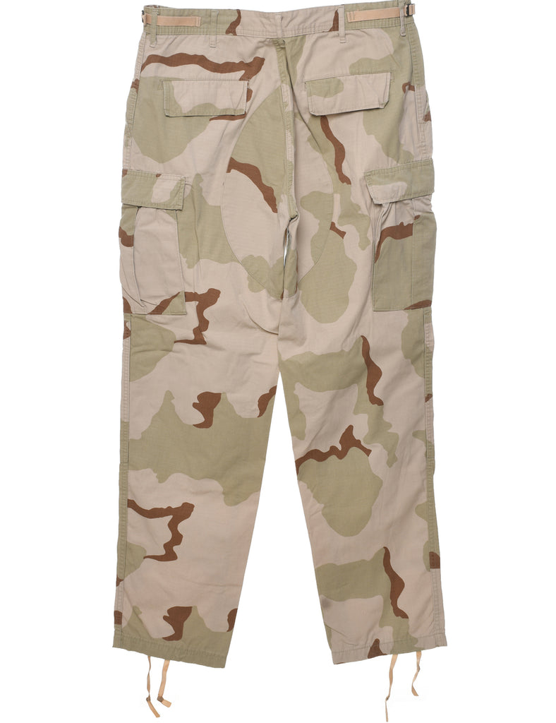 Camouflage Print Cargo Trousers - W37 L34