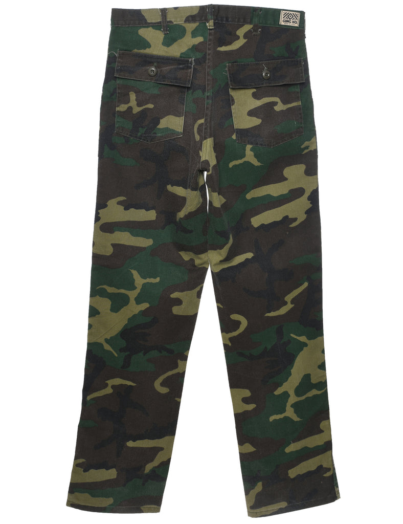Camouflage Print Cargo Trousers - W32 L33