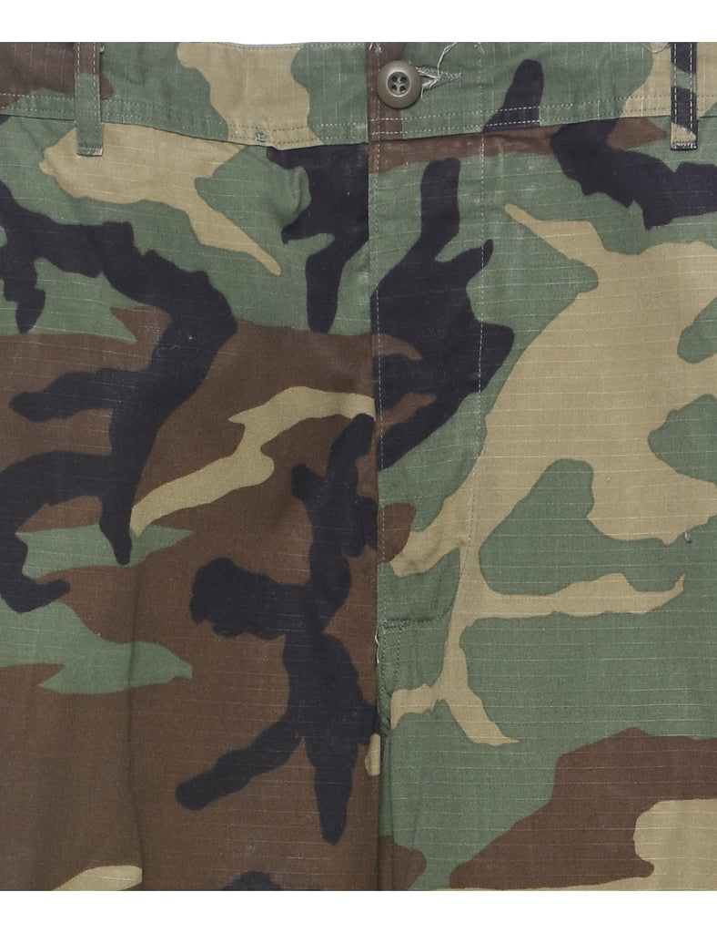 Camouflage Print Cargo Trousers - W38 L32