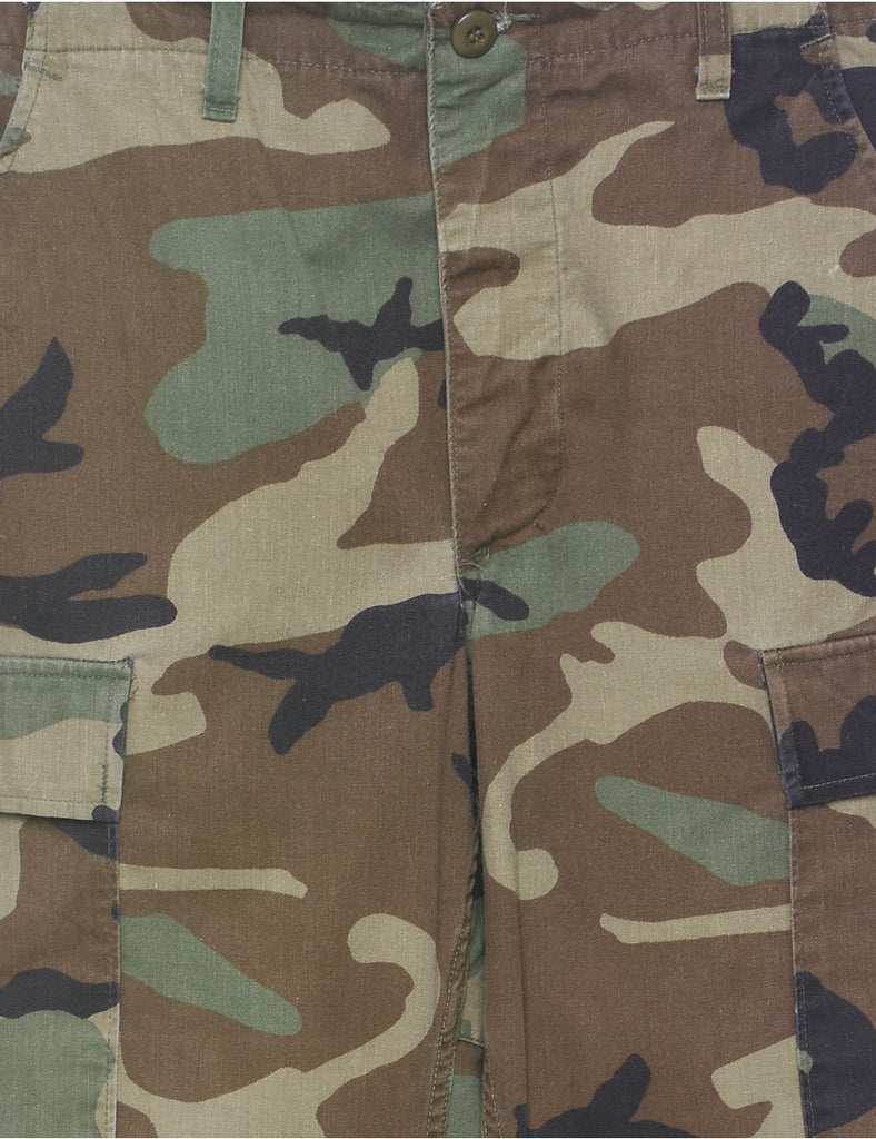 Camouflage Print Cargo Trousers - W29 L30