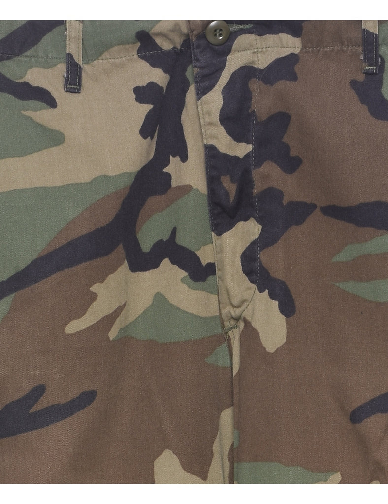 Camouflage Print Cargo Trousers - W38 L30
