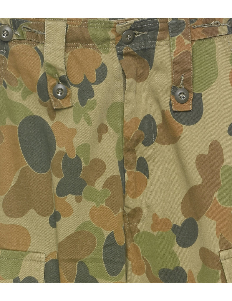 Camouflage Print Cargo Trousers - W27 L30