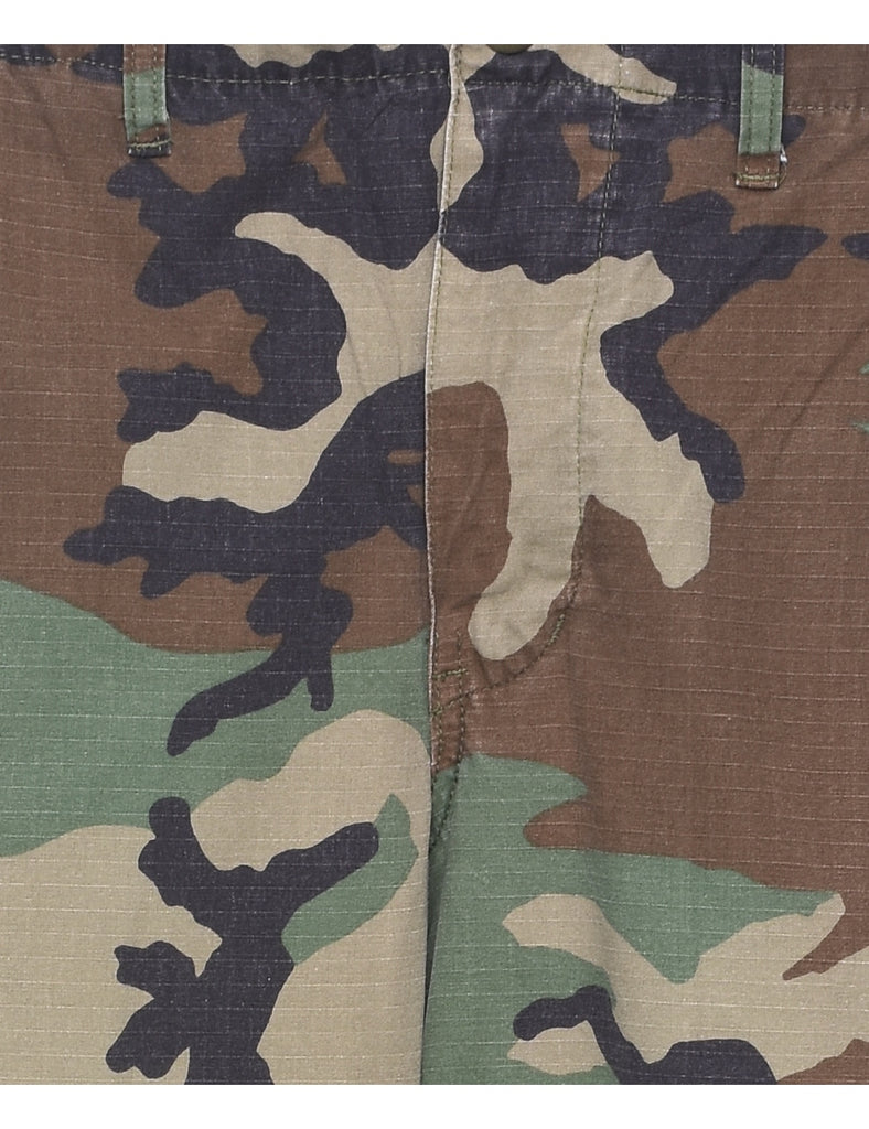 Camouflage Print Cargo Trousers - W33 L30