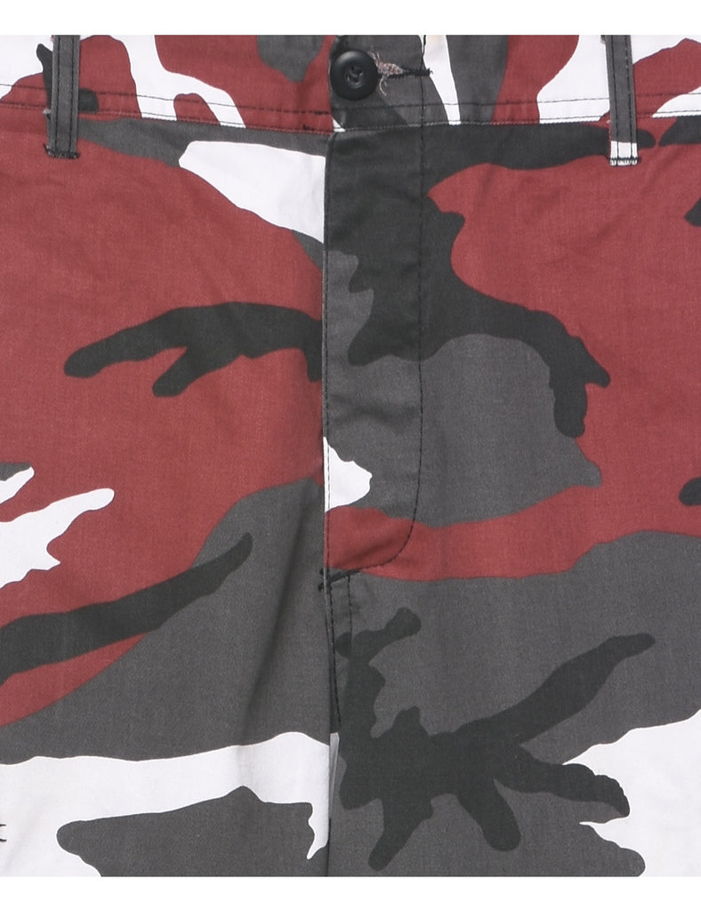 Camouflage Print Cargo Trousers - W34 L31