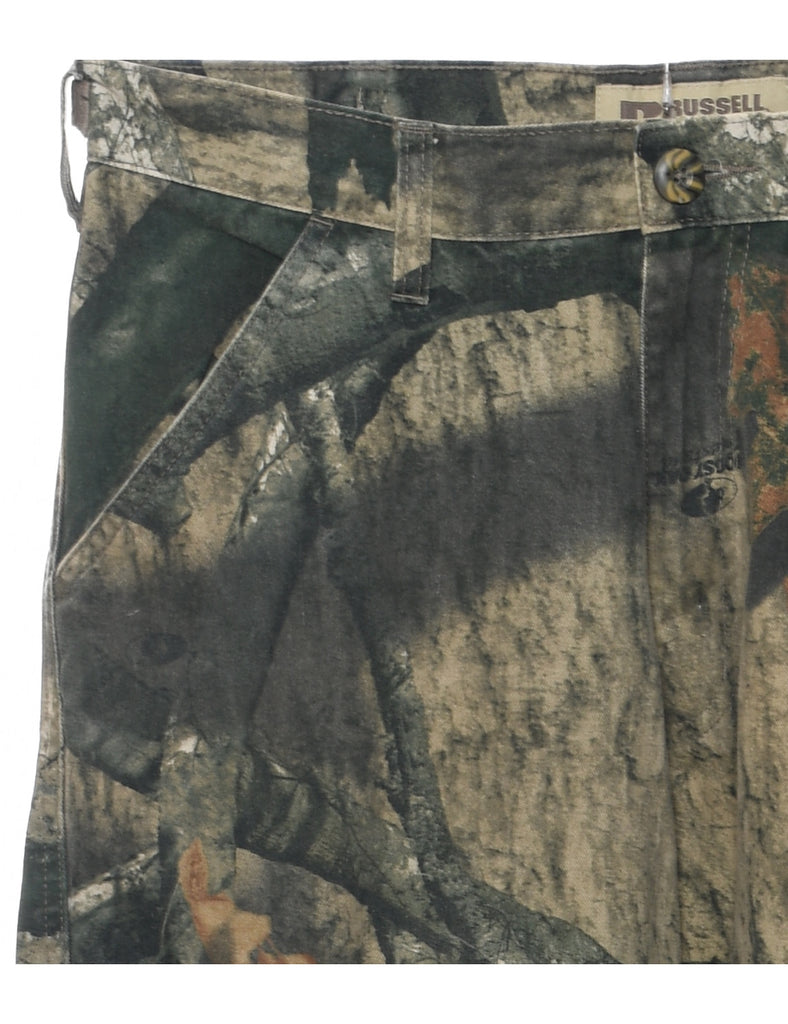 Camouflage Print Cargo Trousers - W34 L27