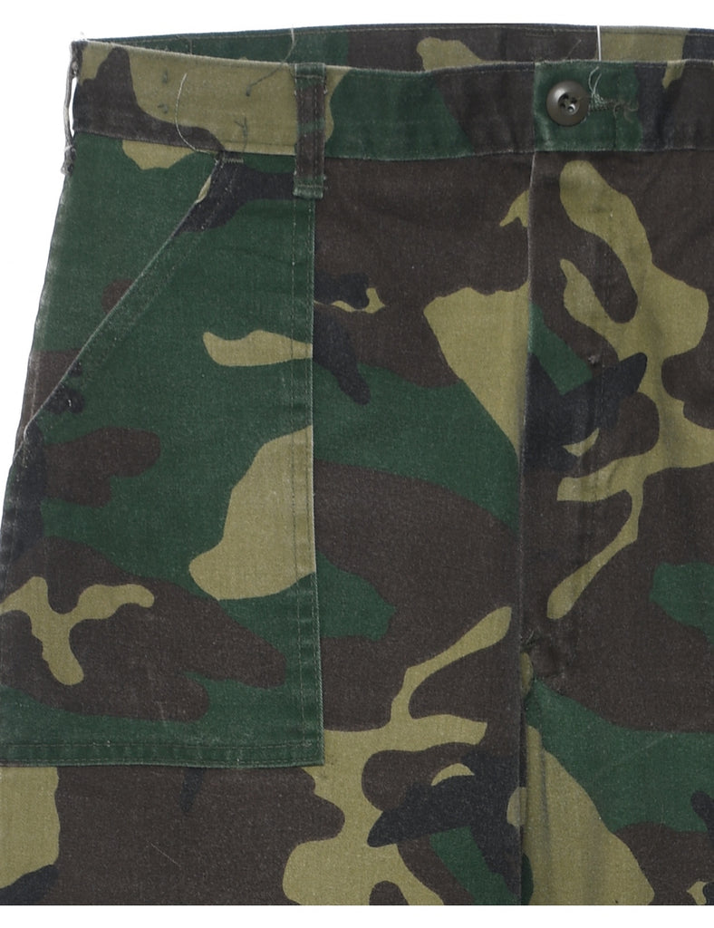 Camouflage Print Cargo Trousers - W32 L33