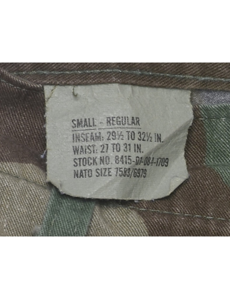 Camouflage Print Cargo Trousers - W29 L30