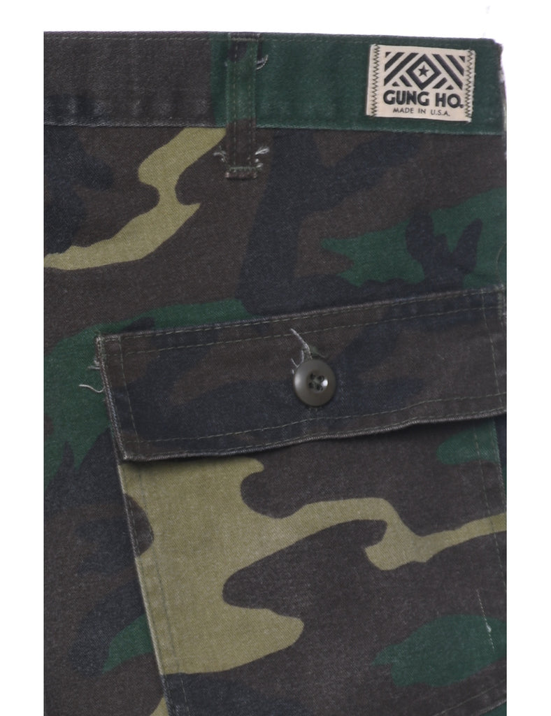 Camouflage Print Cargo Trousers - W32 L33