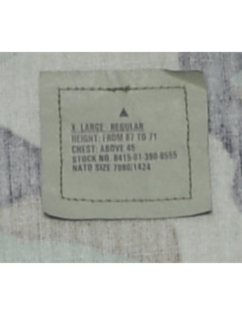 Camouflage Print Military Jacket - XL