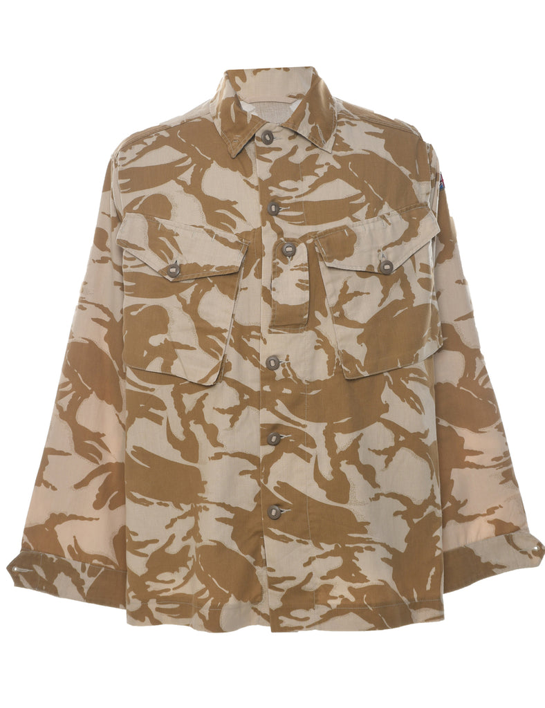 Camouflage Print Military Shirt - XL