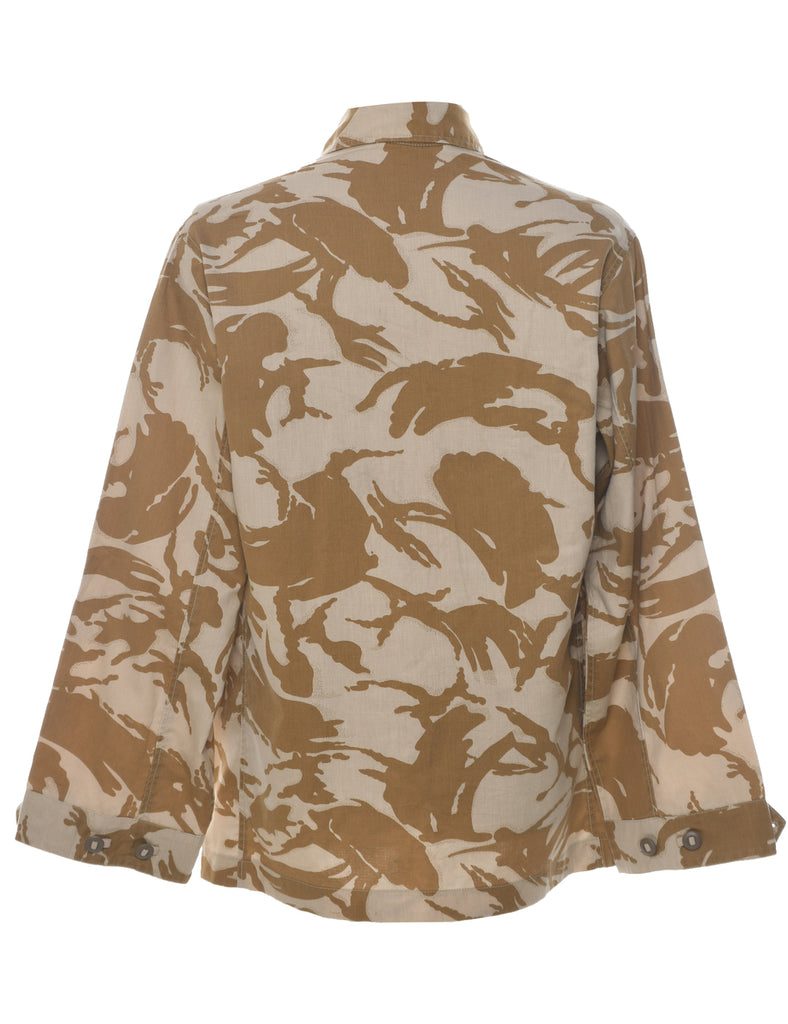 Camouflage Print Military Shirt - XL