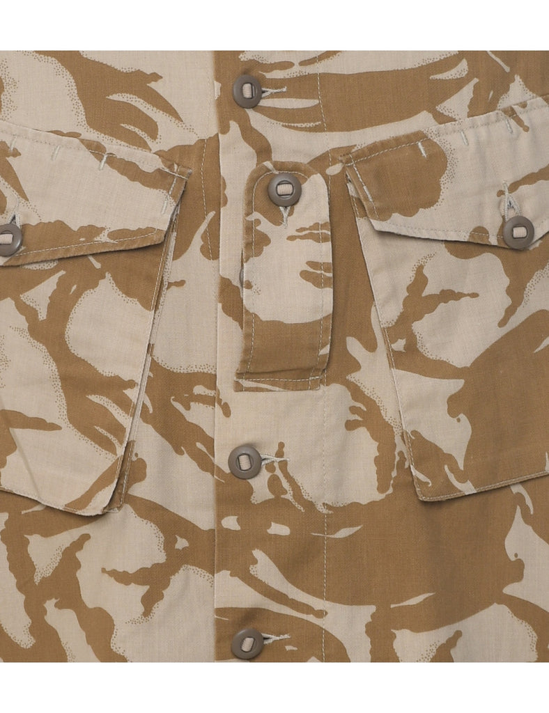 Camouflage Print Military Shirt - XL