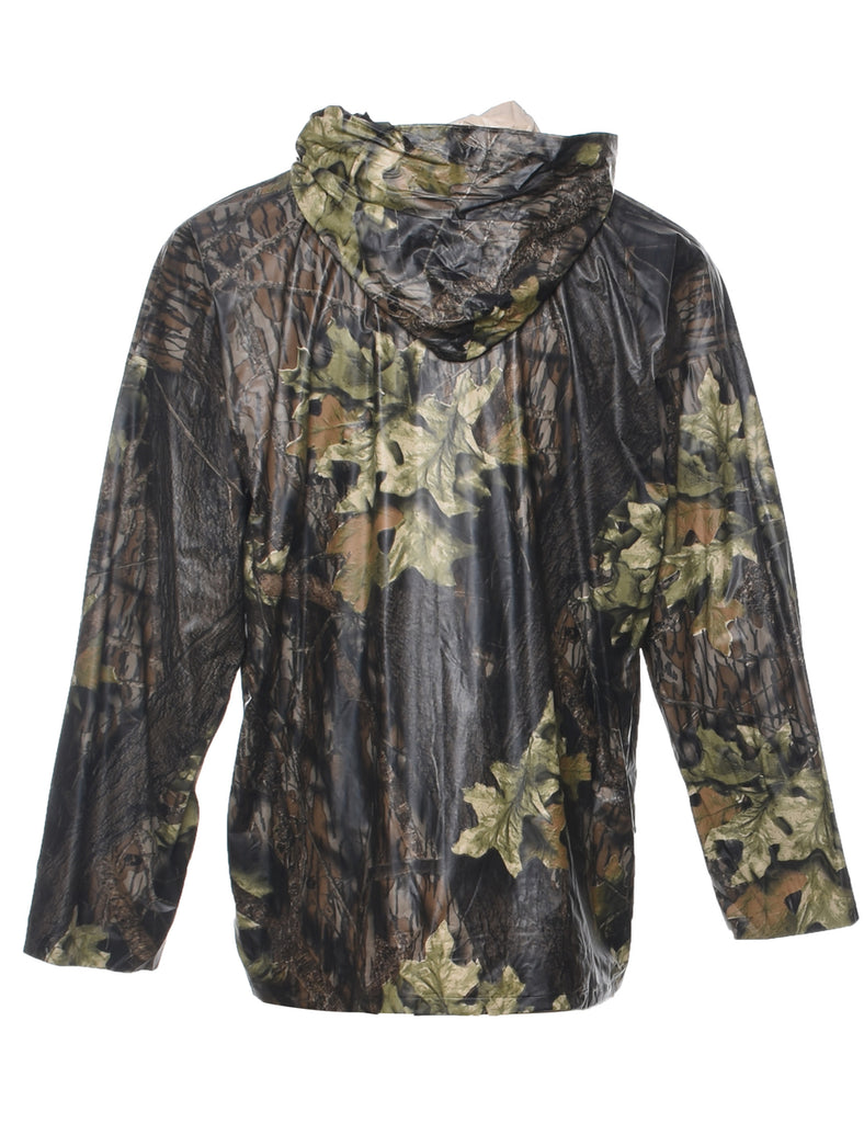 Camouflage Print Raincoat - L