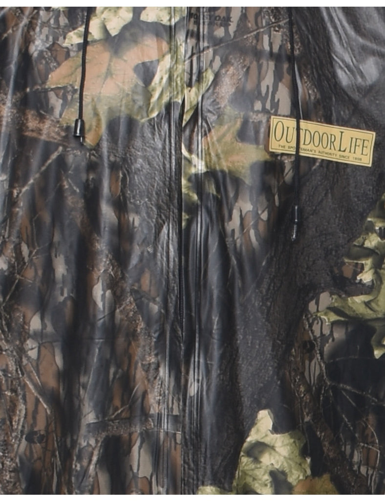 Camouflage Print Raincoat - L