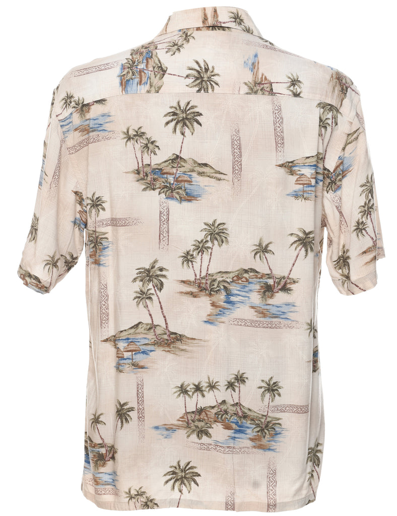 Campia Island Print Hawaiian Shirt - M