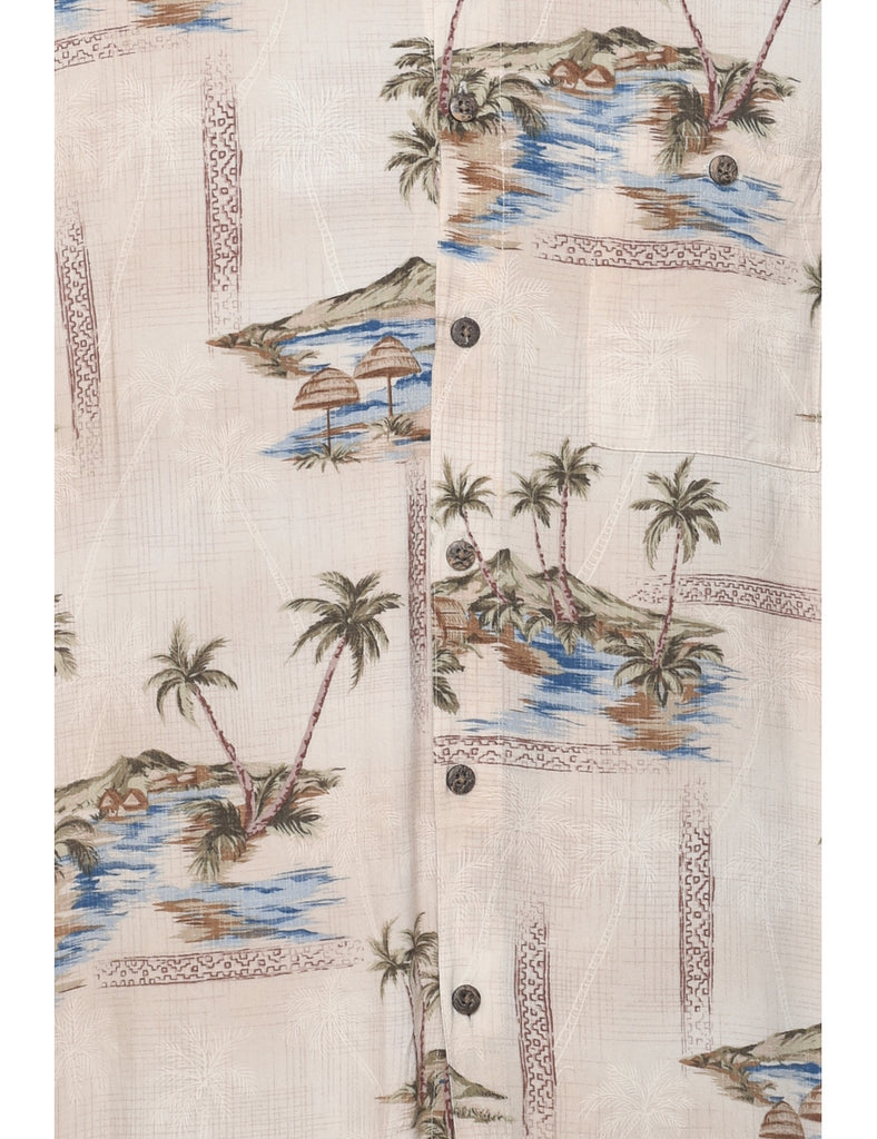 Campia Island Print Hawaiian Shirt - M