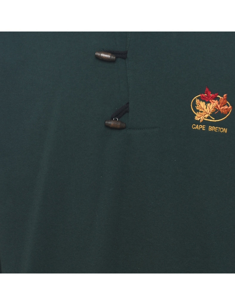 Cape Breton Embroidered Dark Green Sweatshirt - XXL