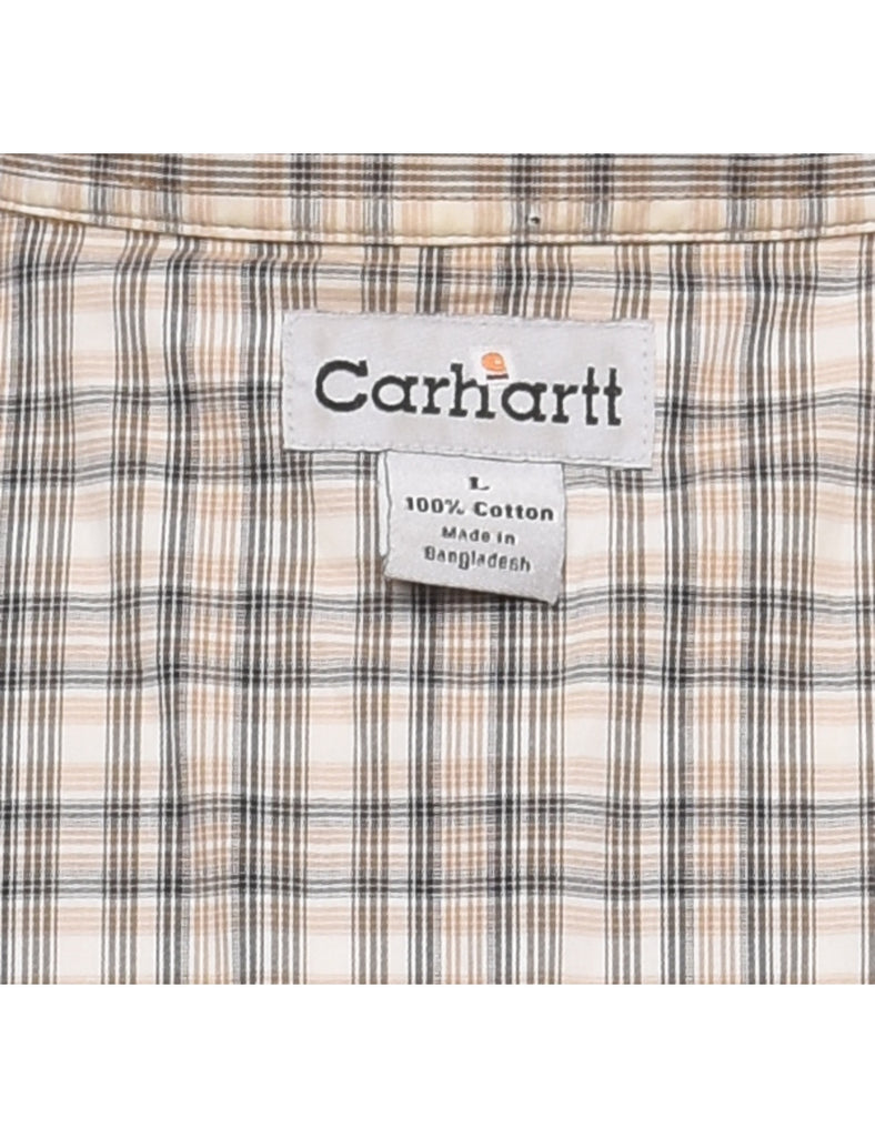 Carhartt Checked Beige & Black Shirt - L