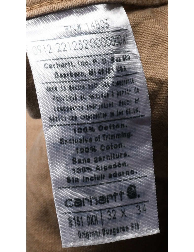 Carhartt Light Brown Casual Workwear Trousers - W32 L34