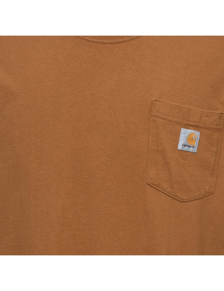 Carhartt Plain Light Brown T-shirt - L