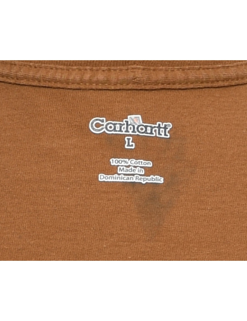 Carhartt Plain Light Brown T-shirt - L