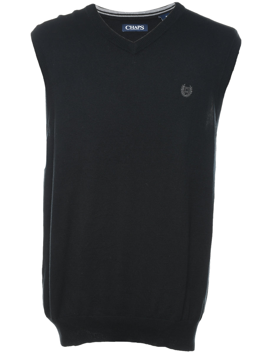 Men s Chaps Chaps Black Vest Black M Beyond Retro