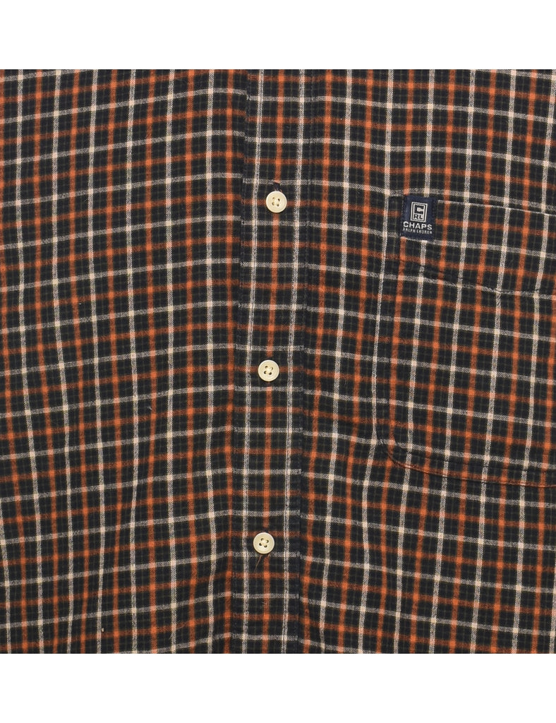 Chaps Checked Denim Shirt - L