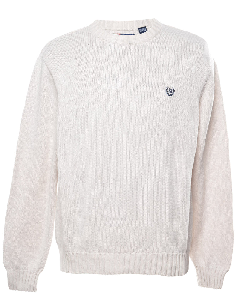 Chaps Off White Jumper - L