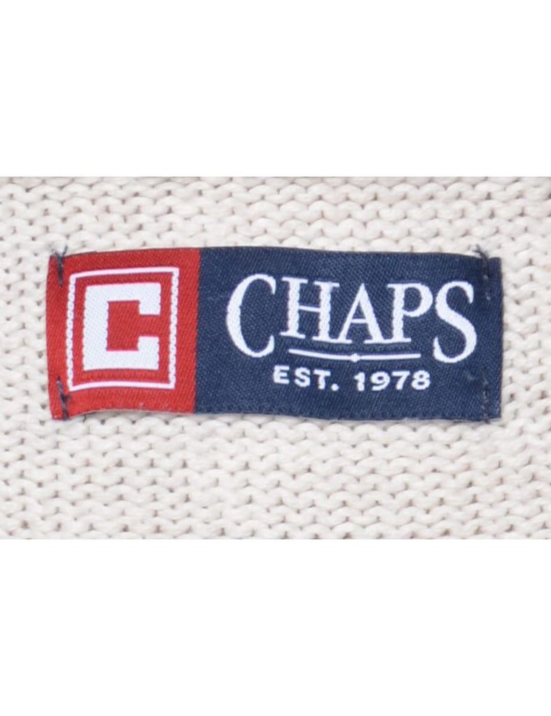 Chaps Off White Jumper - L