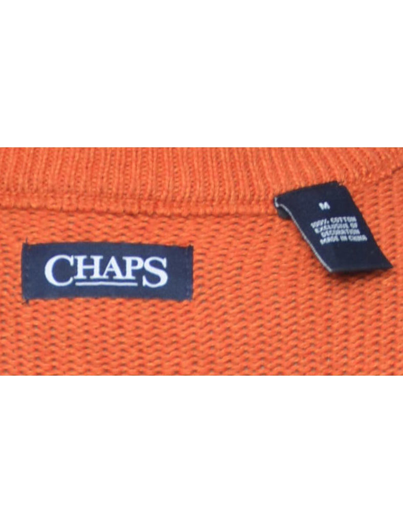 Chaps Orange Polo Neck Jumper - M