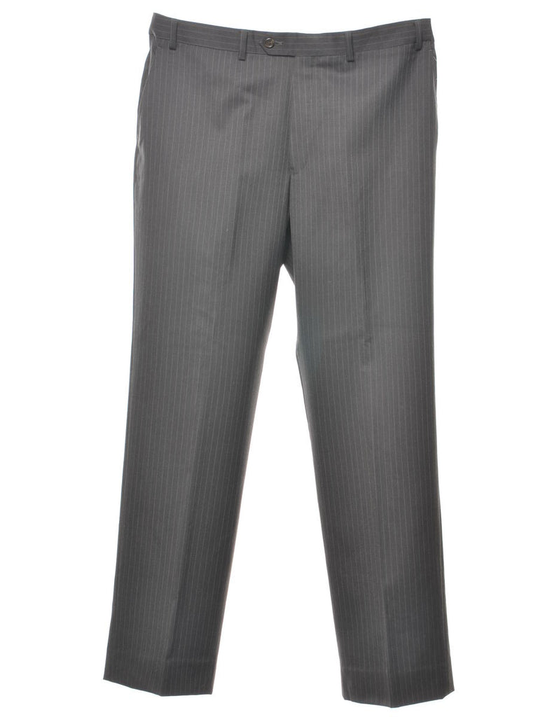 Chaps Pinstriped Grey Trousers - W35 L32