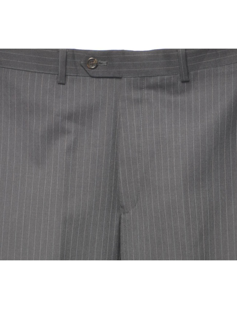 Chaps Pinstriped Grey Trousers - W35 L32