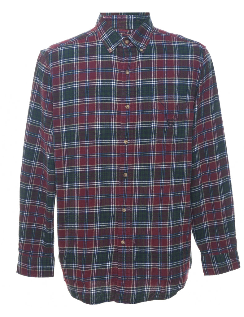 Chaps Plaid Multi-Colour Shirt - L